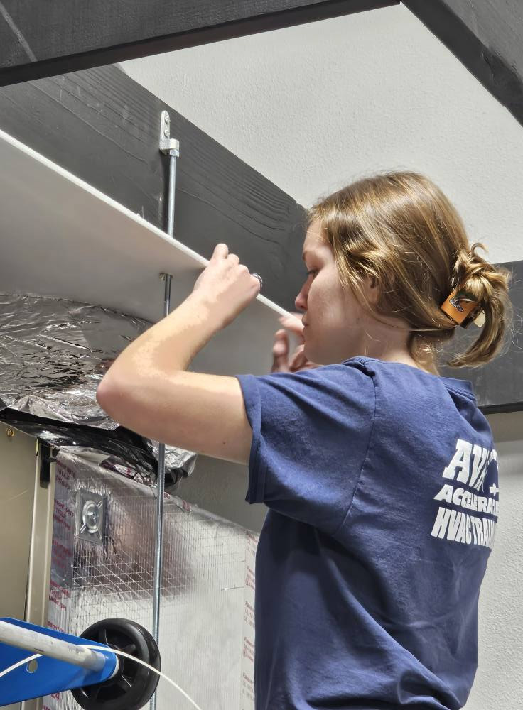 Student working hands-on